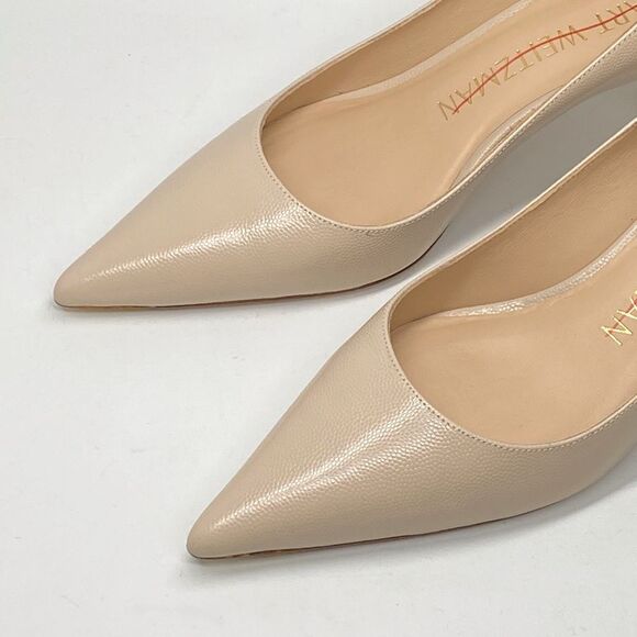 Stuart Weitzman Leather Kitten-Heel Pumps size 6.5 - Picture 5 of 11